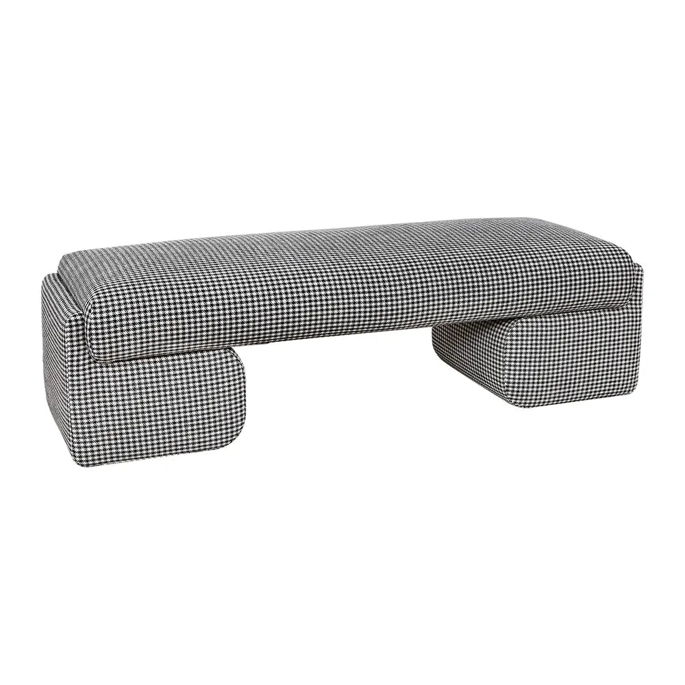 Cairo Bench Ottoman - Houndstooth