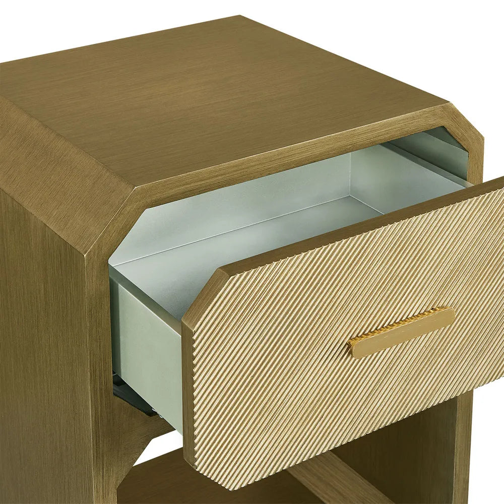 Anderson Bedside Table - Small Antique Gold