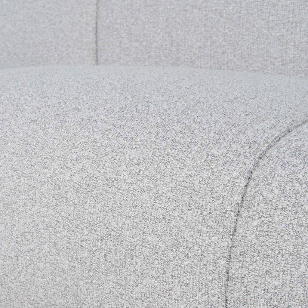 Alvin 3 Seater Sofa - Silver Grey Boucle