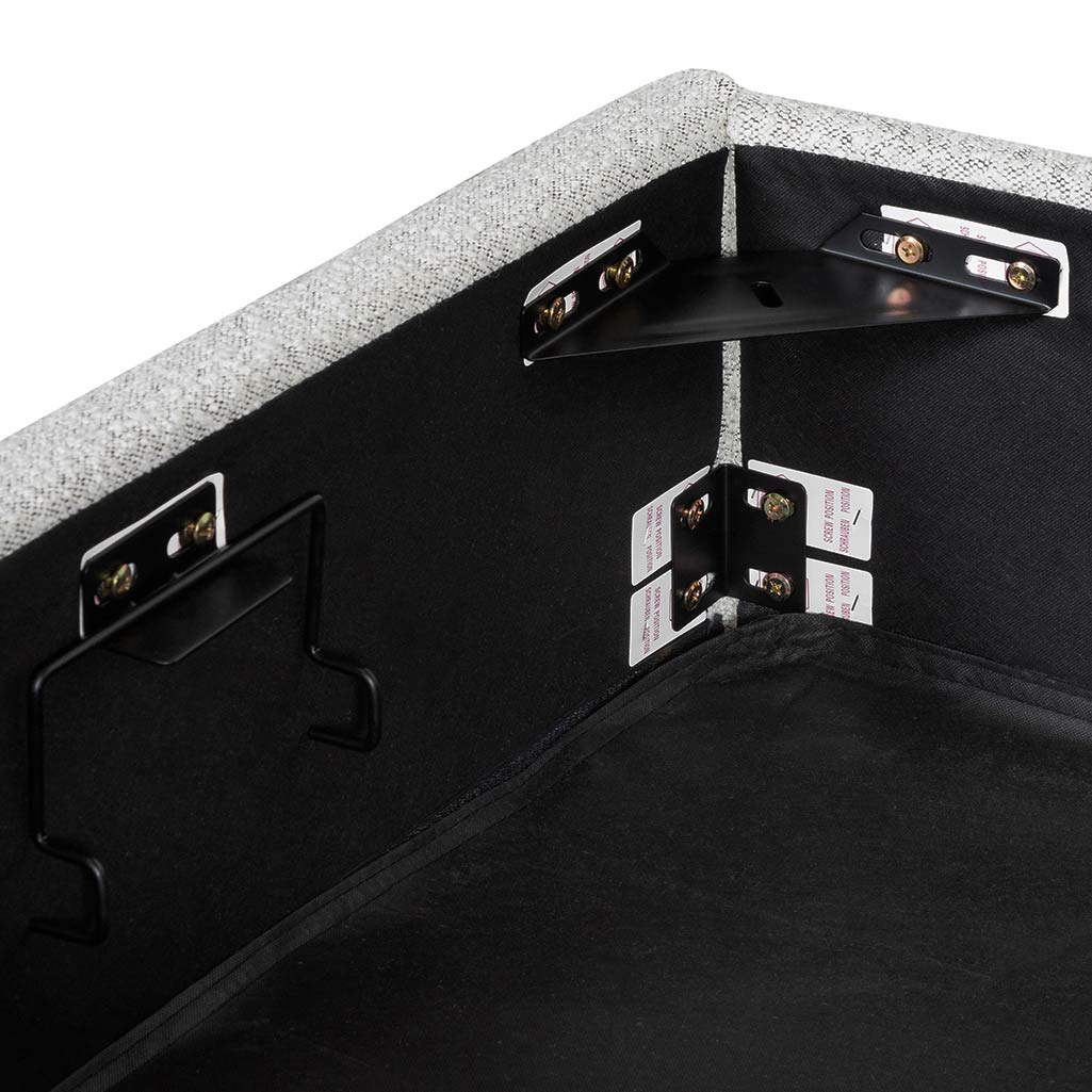 Pepper Haven Boucle Single Bed Frame with Storage