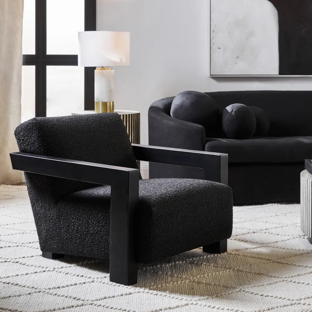 Lennon Arm Chair - Black Onyx Boucle