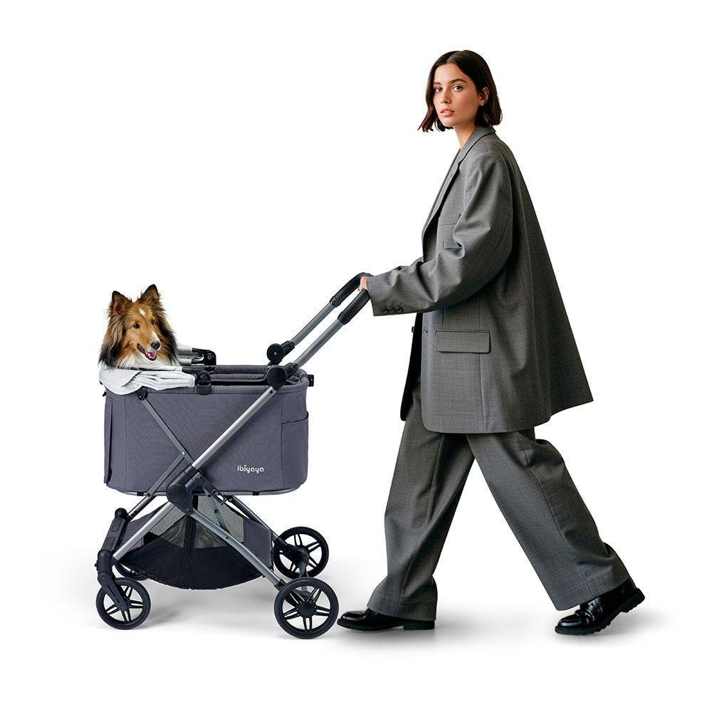 Ibiyaya Maxi Deep Carriage Pet Stroller - Grey