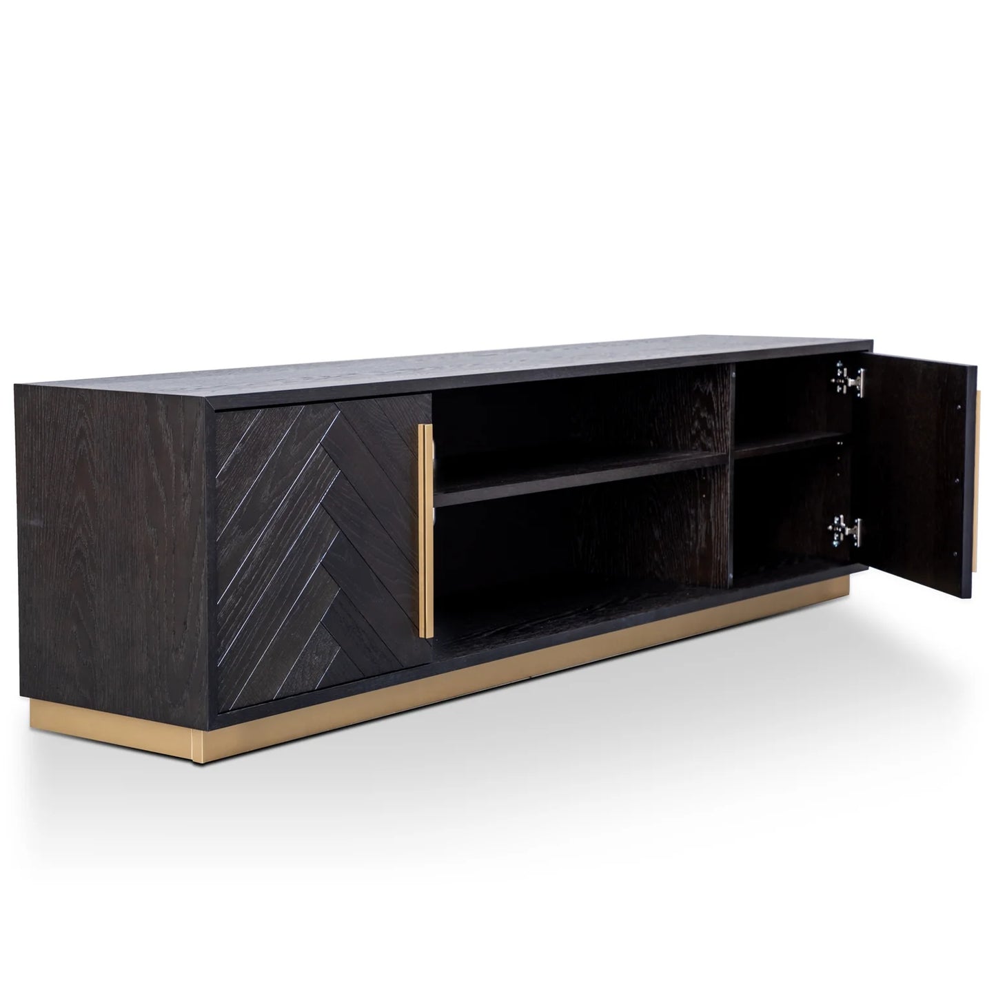 Reno Black and Brass Entertainment TV Unit