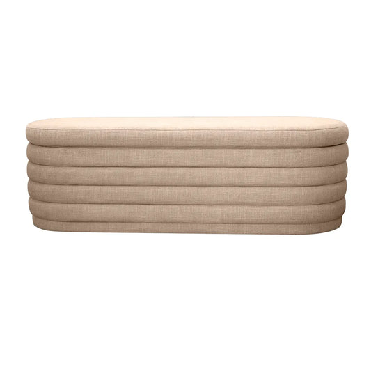 Demi Storage Bench Ottoman - Beige