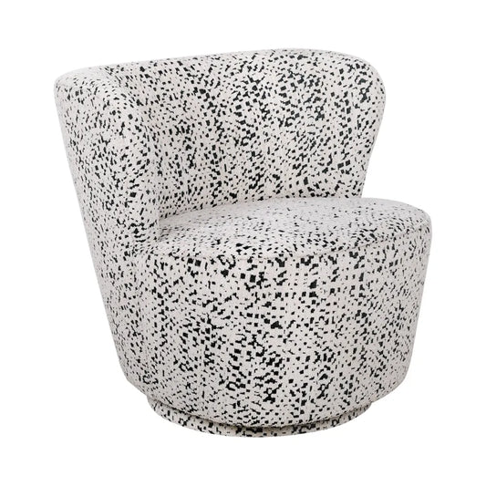 Alberta Swivel Chair - Charcoal Jacquard