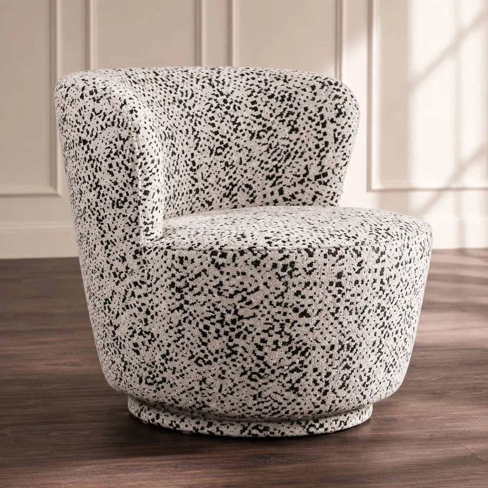Alberta Swivel Chair - Charcoal Jacquard