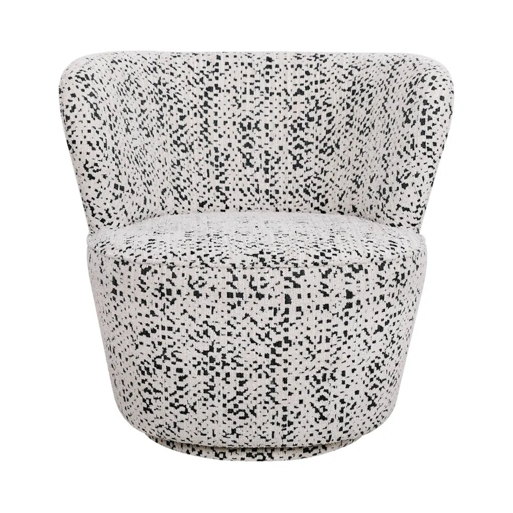 Alberta Swivel Chair - Charcoal Jacquard