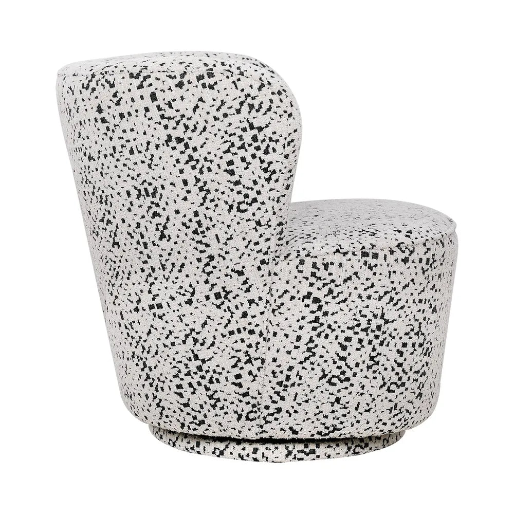 Alberta Swivel Chair - Charcoal Jacquard