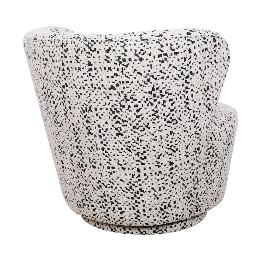 Alberta Swivel Chair - Charcoal Jacquard