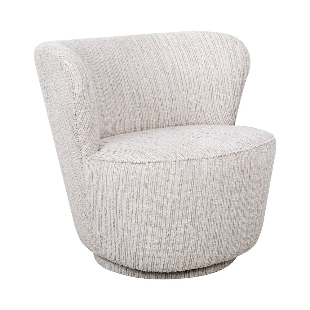 Alberta Swivel Chair - Ivory Jacquard