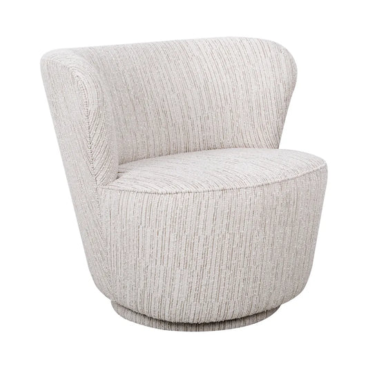 Alberta Swivel Chair - Ivory Jacquard