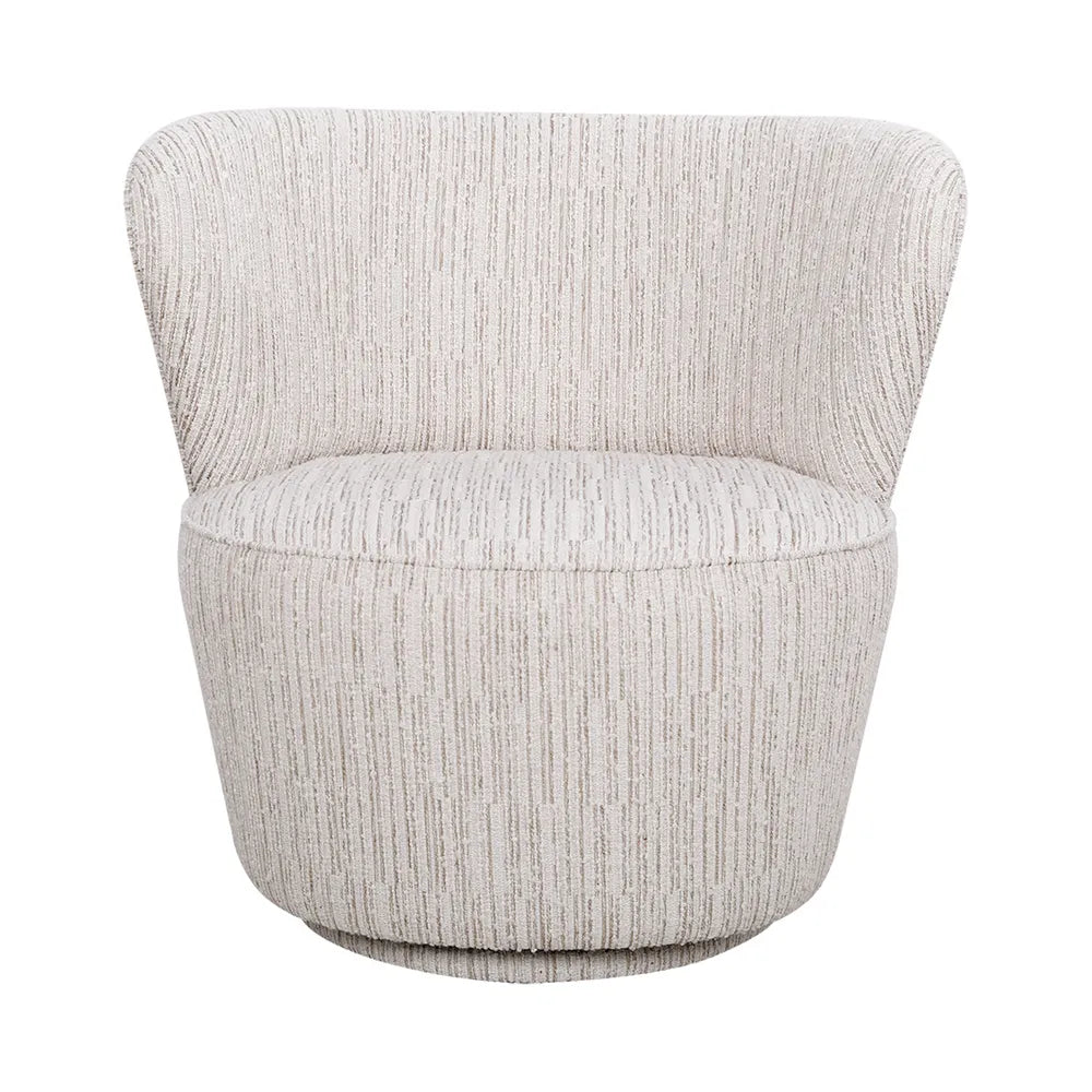 Alberta Swivel Chair - Ivory Jacquard