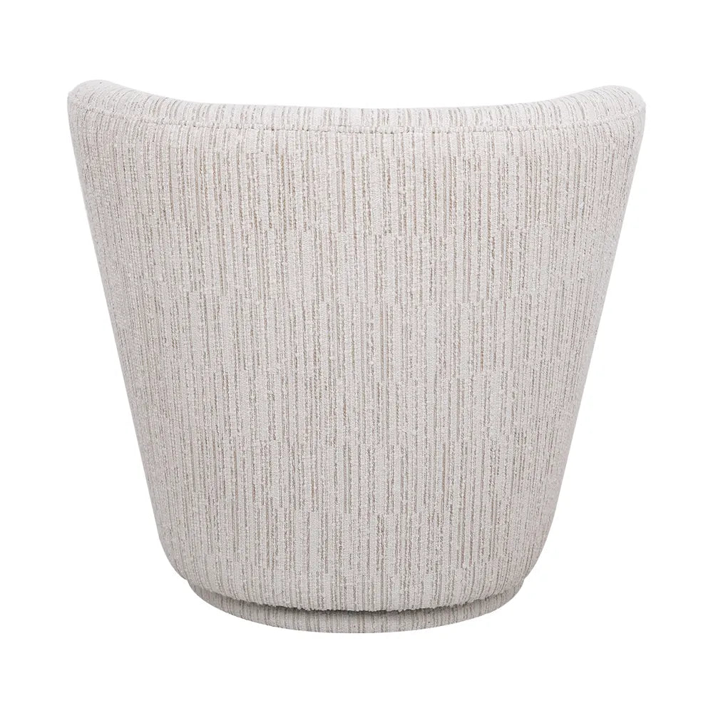 Alberta Swivel Chair - Ivory Jacquard