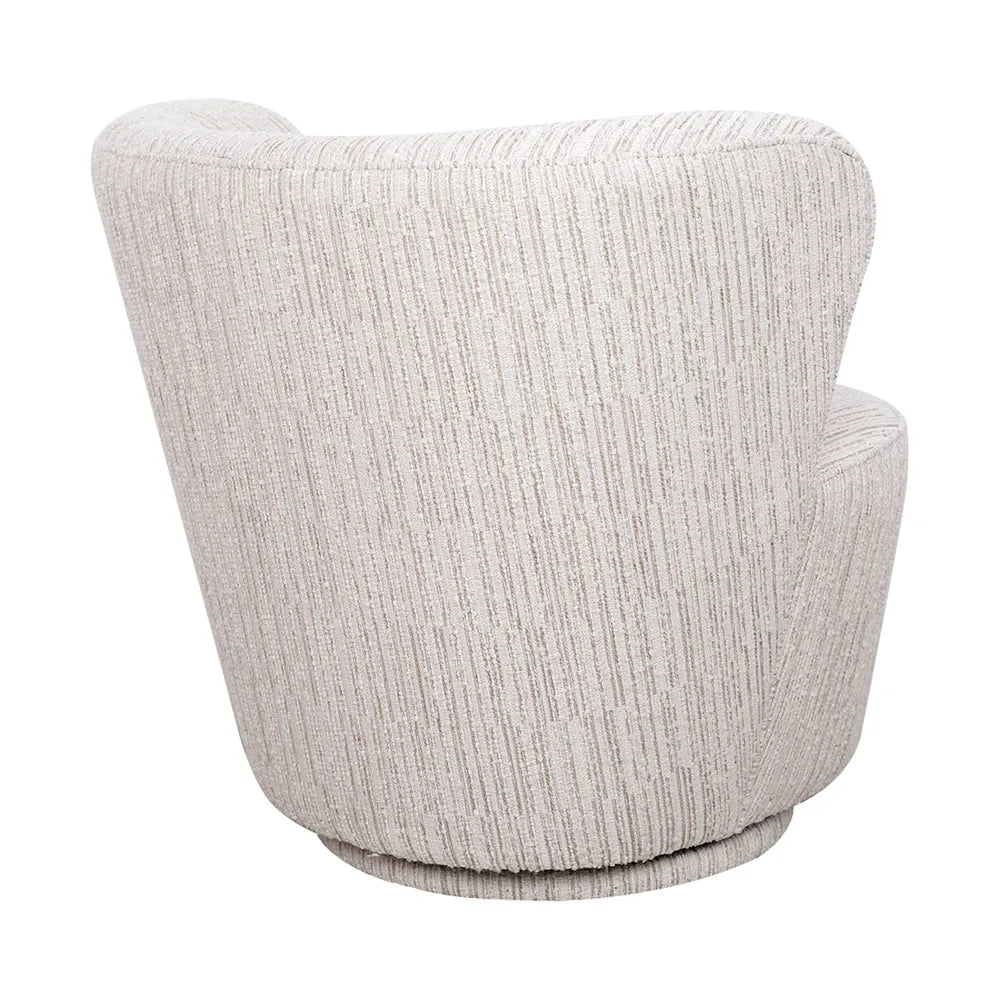 Alberta Swivel Chair - Ivory Jacquard