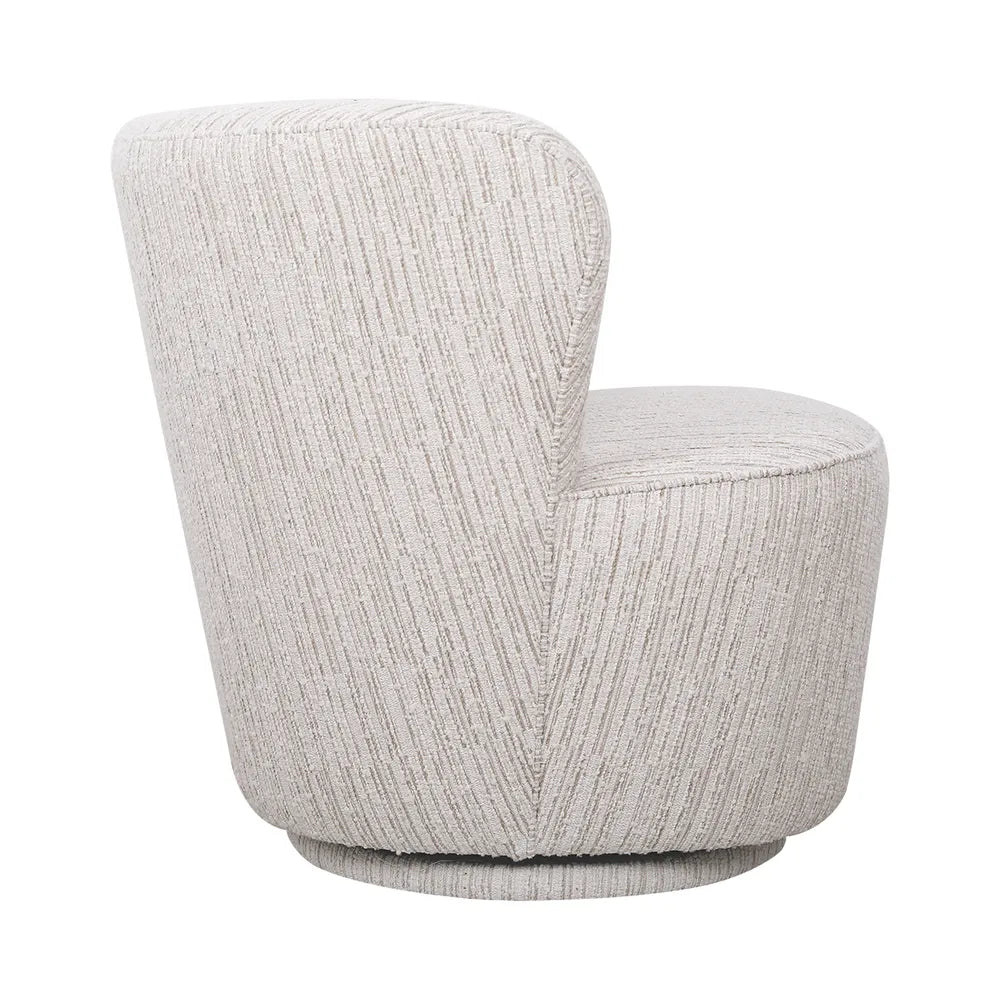 Alberta Swivel Chair - Ivory Jacquard