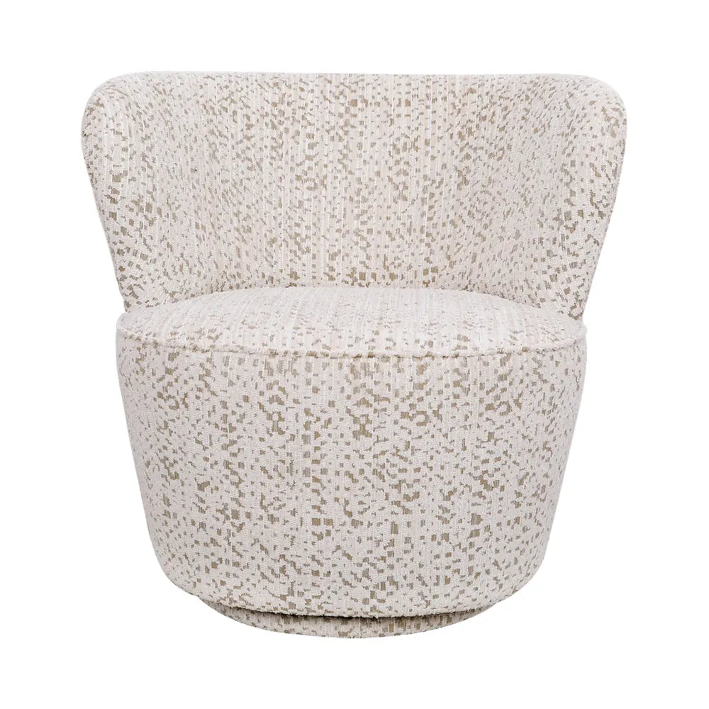Alberta Swivel Chair - Oyster Jacquard