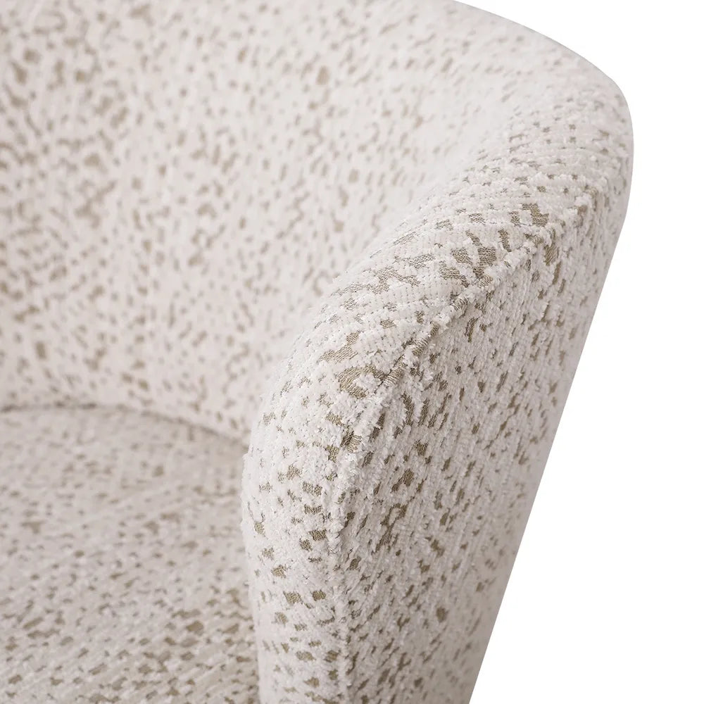 Alberta Swivel Chair - Oyster Jacquard