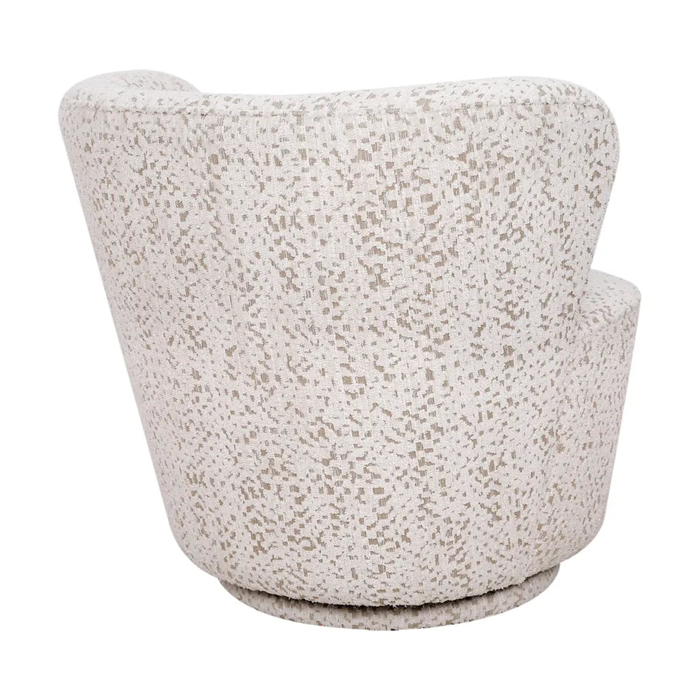 Alberta Swivel Chair - Oyster Jacquard