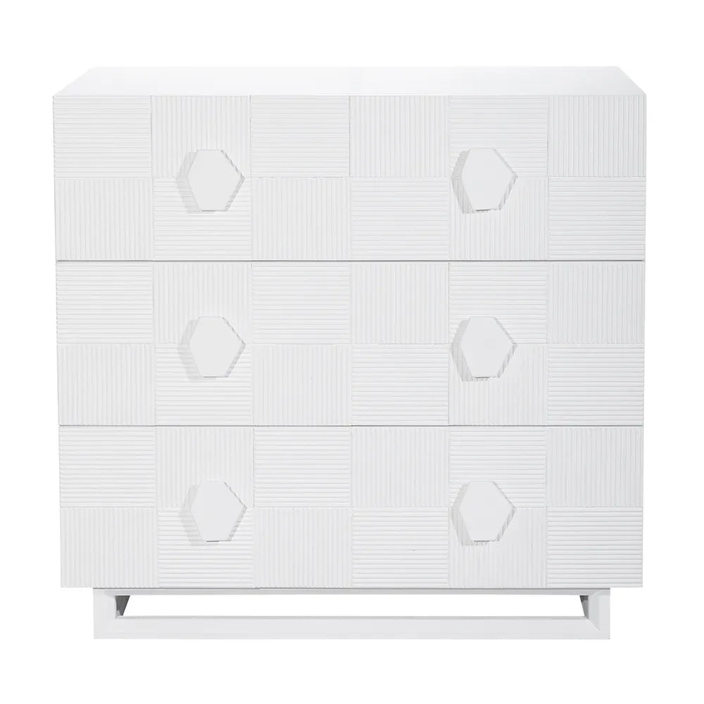 Alton 3 Drawer Chest - White