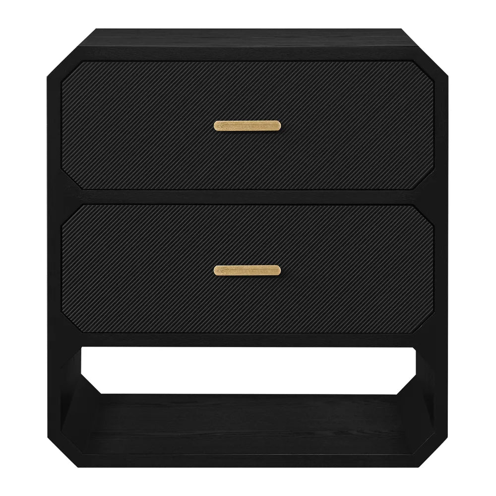 black 2 Drawer Chest 