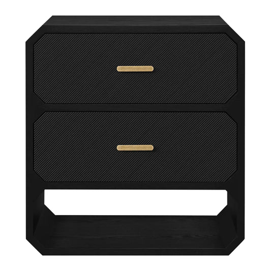 black 2 Drawer Chest 