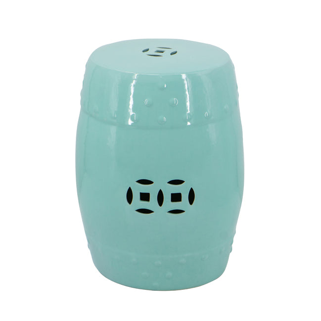 Aqua Ceramic Cut Out Stool
