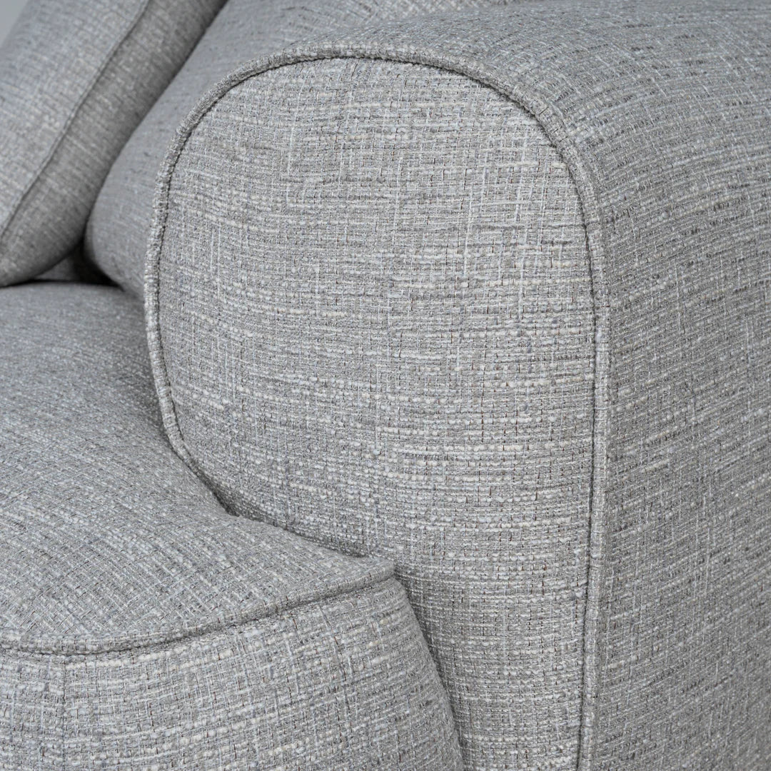 Arabella Left Chaise Sofa - Chrome Grey