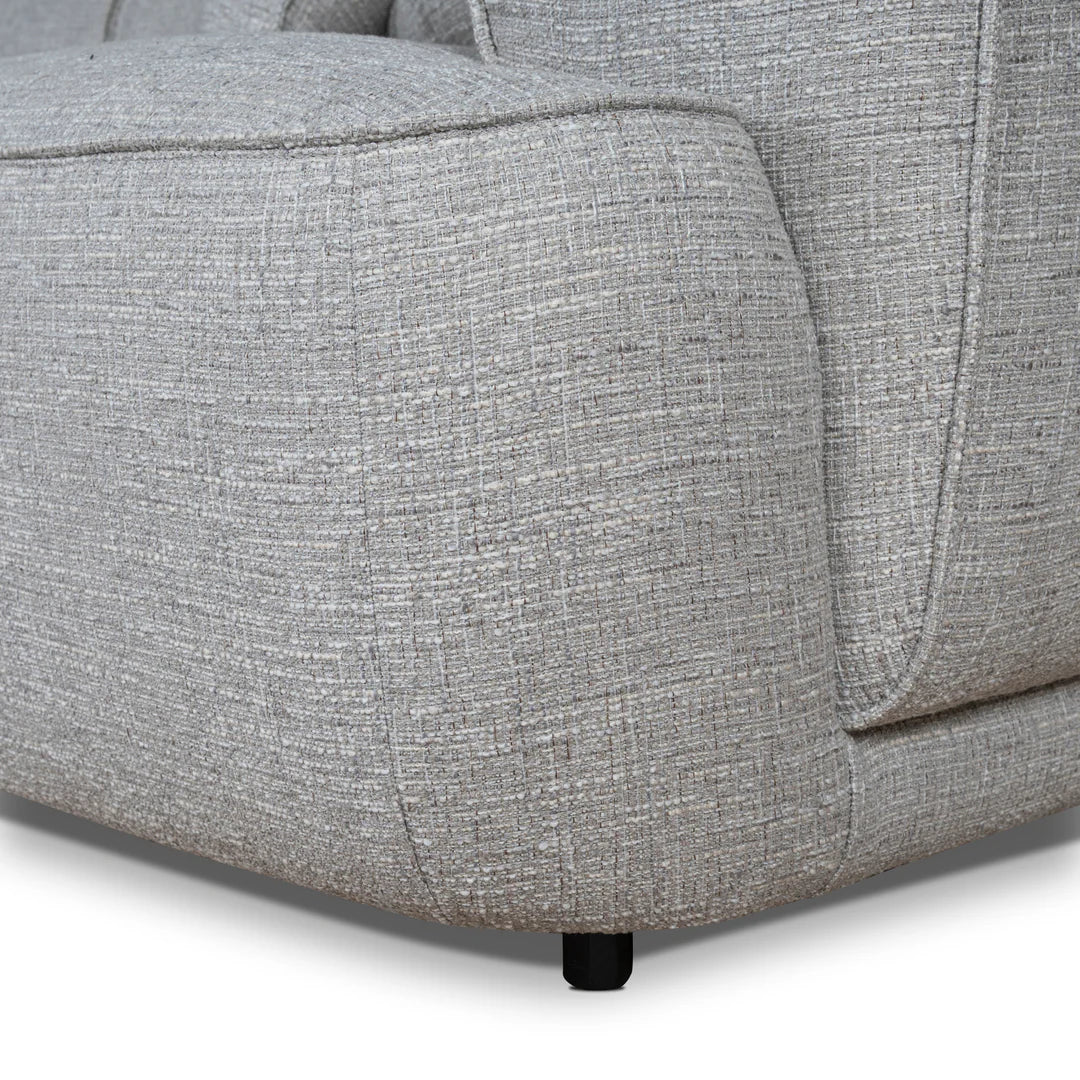 Arabella Left Chaise Sofa - Chrome Grey