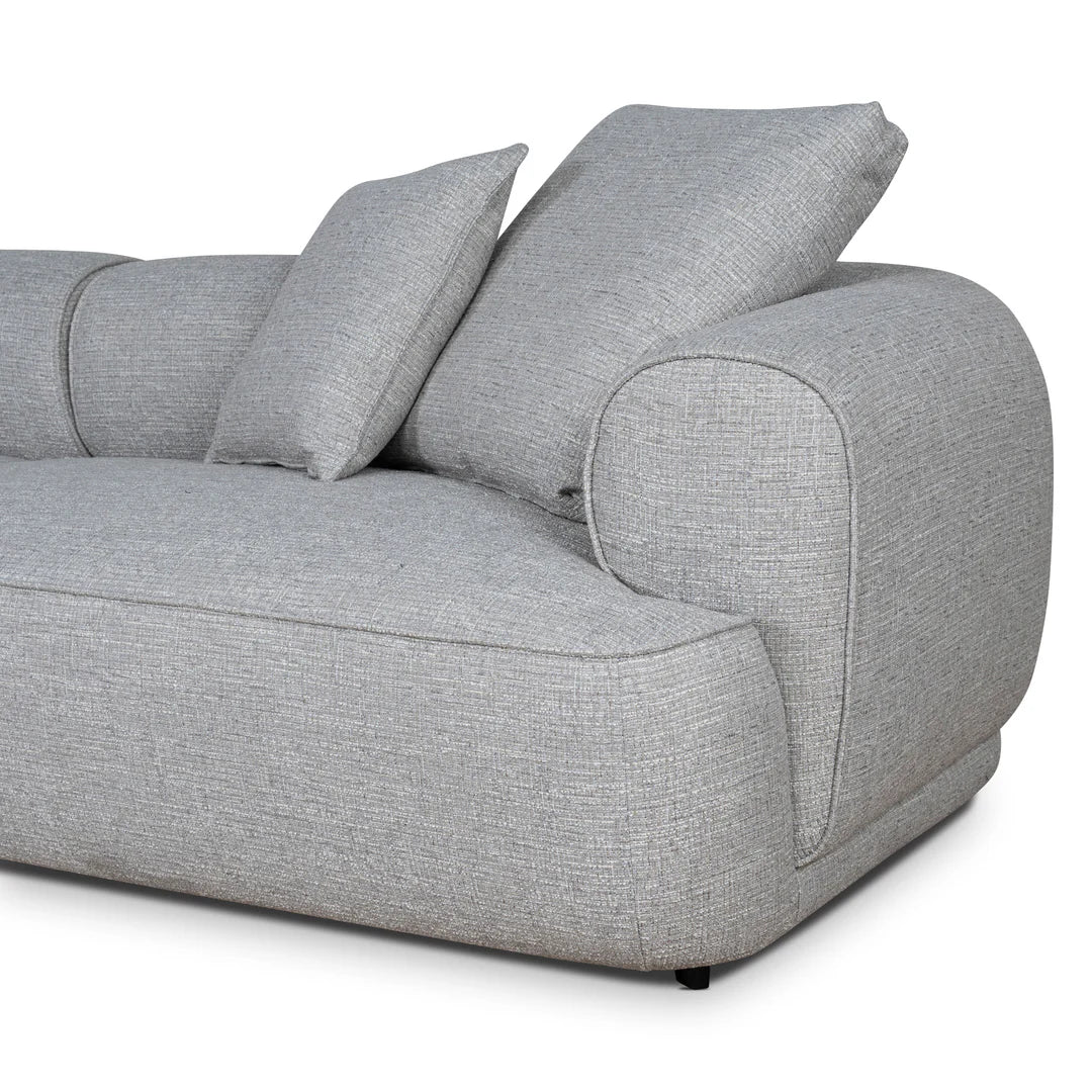 Arabella Left Chaise Sofa - Chrome Grey