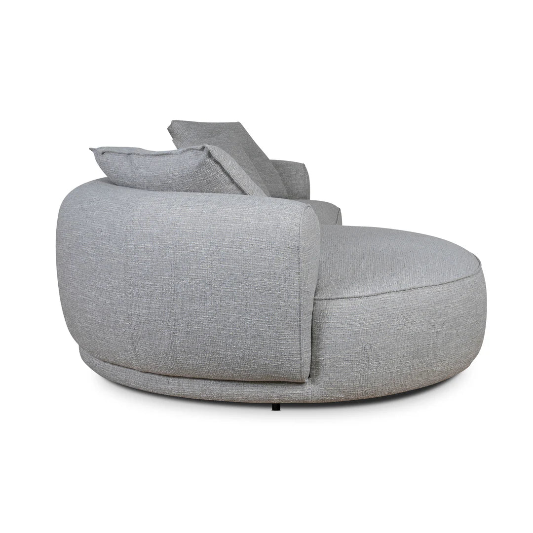 Arabella Left Chaise Sofa - Chrome Grey