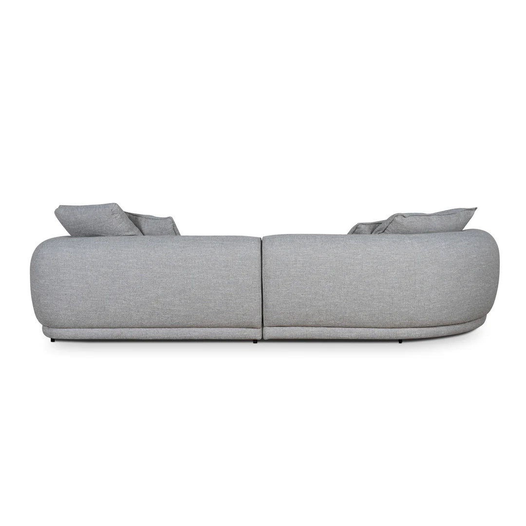 Arabella Left Chaise Sofa - Chrome Grey