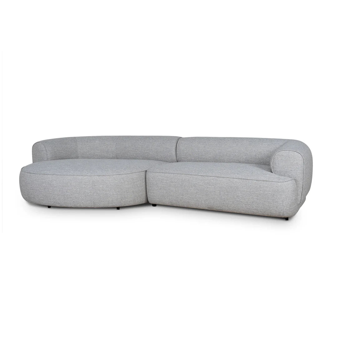 Arabella Left Chaise Sofa - Chrome Grey