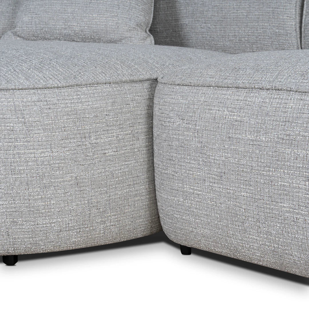 Arabella Left Chaise Sofa - Chrome Grey