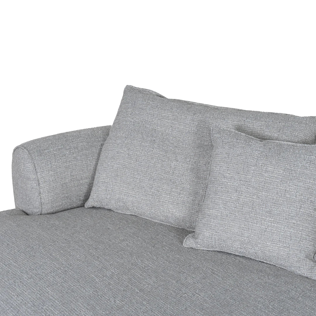 Arabella Left Chaise Sofa - Chrome Grey