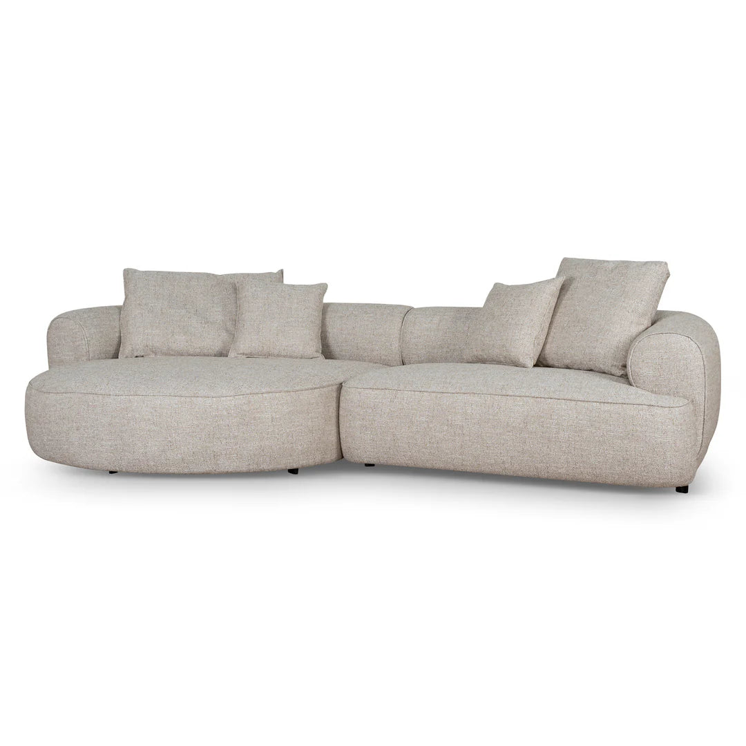 Arabella Left Chaise Sofa - Pale Beige