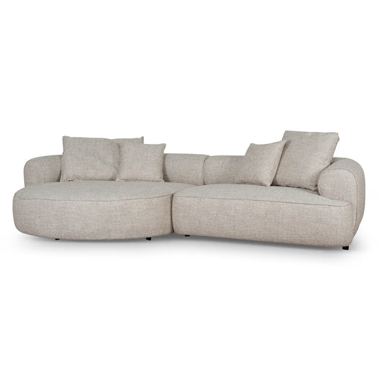 Arabella Left Chaise Sofa - Pale Beige