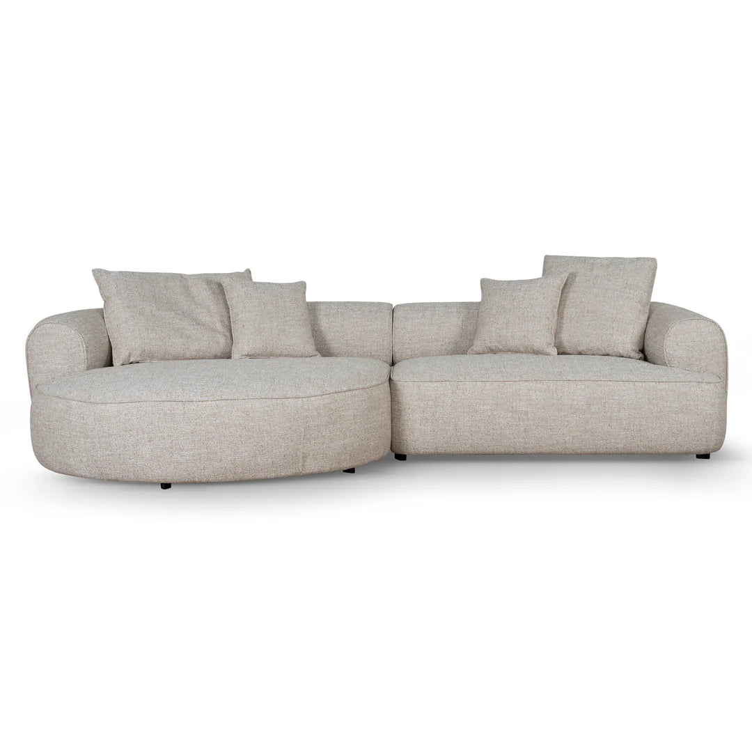 Arabella Left Chaise Sofa - Pale Beige