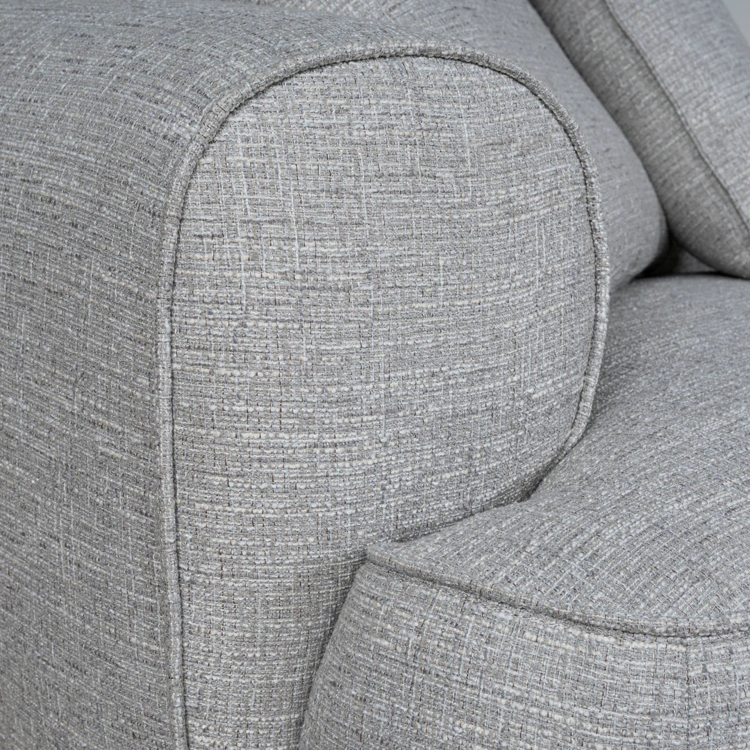 Arabella Right Chaise Sofa - Chrome Grey