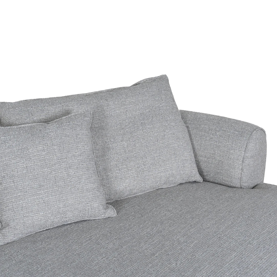 Arabella Right Chaise Sofa - Chrome Grey