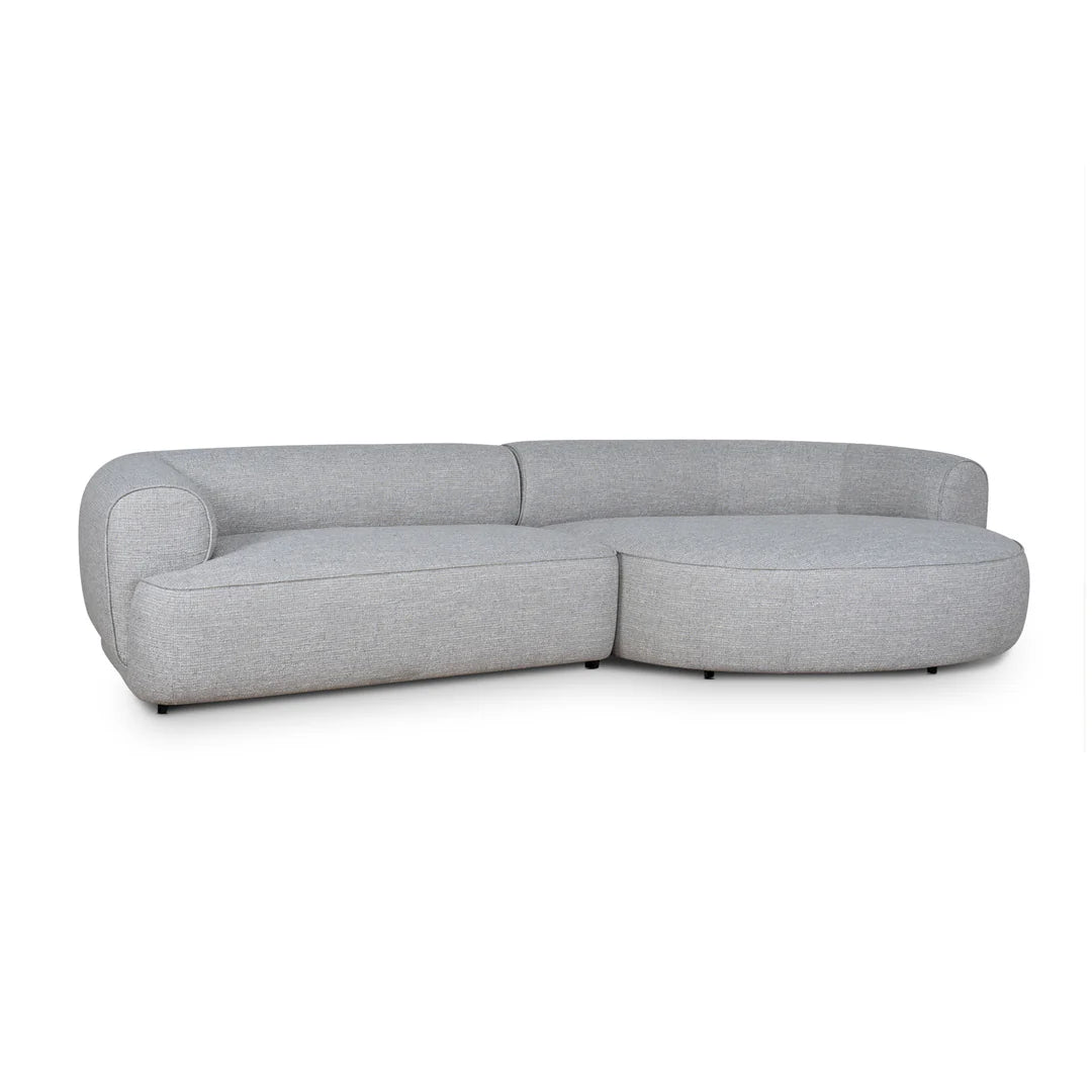 Right Chaise Sofa - Chrome Grey