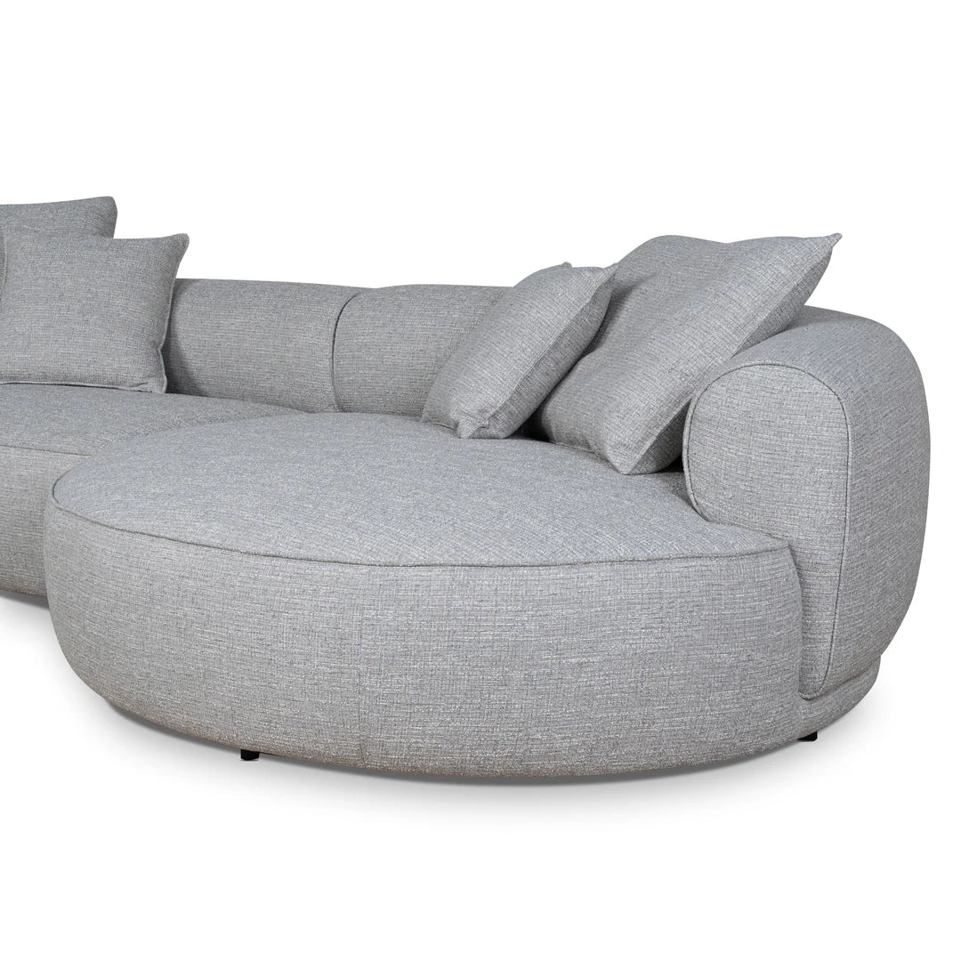 Arabella Right Chaise Sofa - Chrome Grey