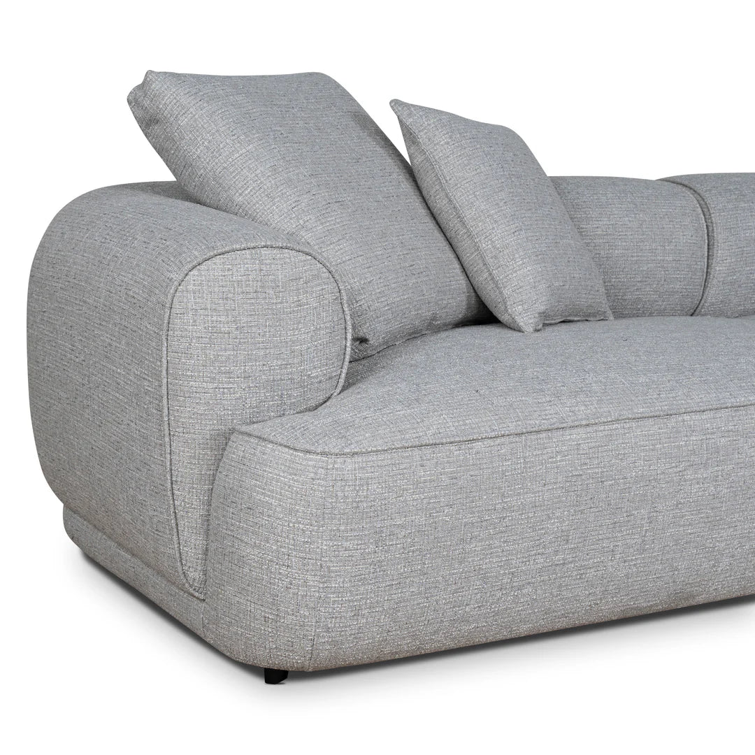 Arabella Right Chaise Sofa - Chrome Grey
