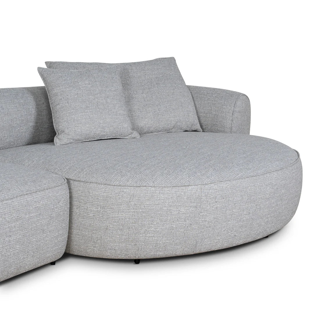 Arabella Right Chaise Sofa - Chrome Grey