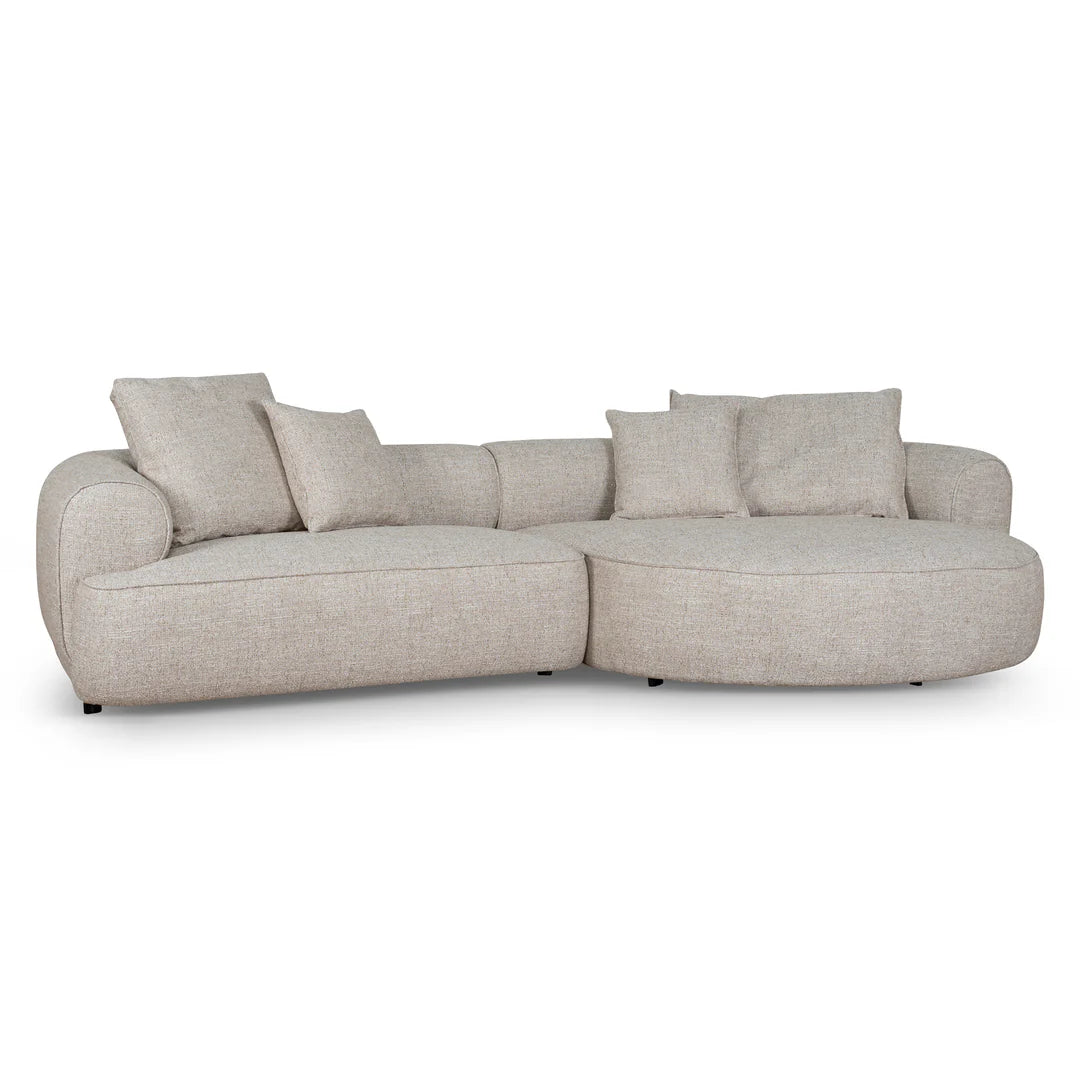 Arabella Right Chaise Sofa - Pale Beige