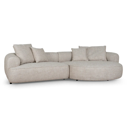 Arabella Right Chaise Sofa - Pale Beige