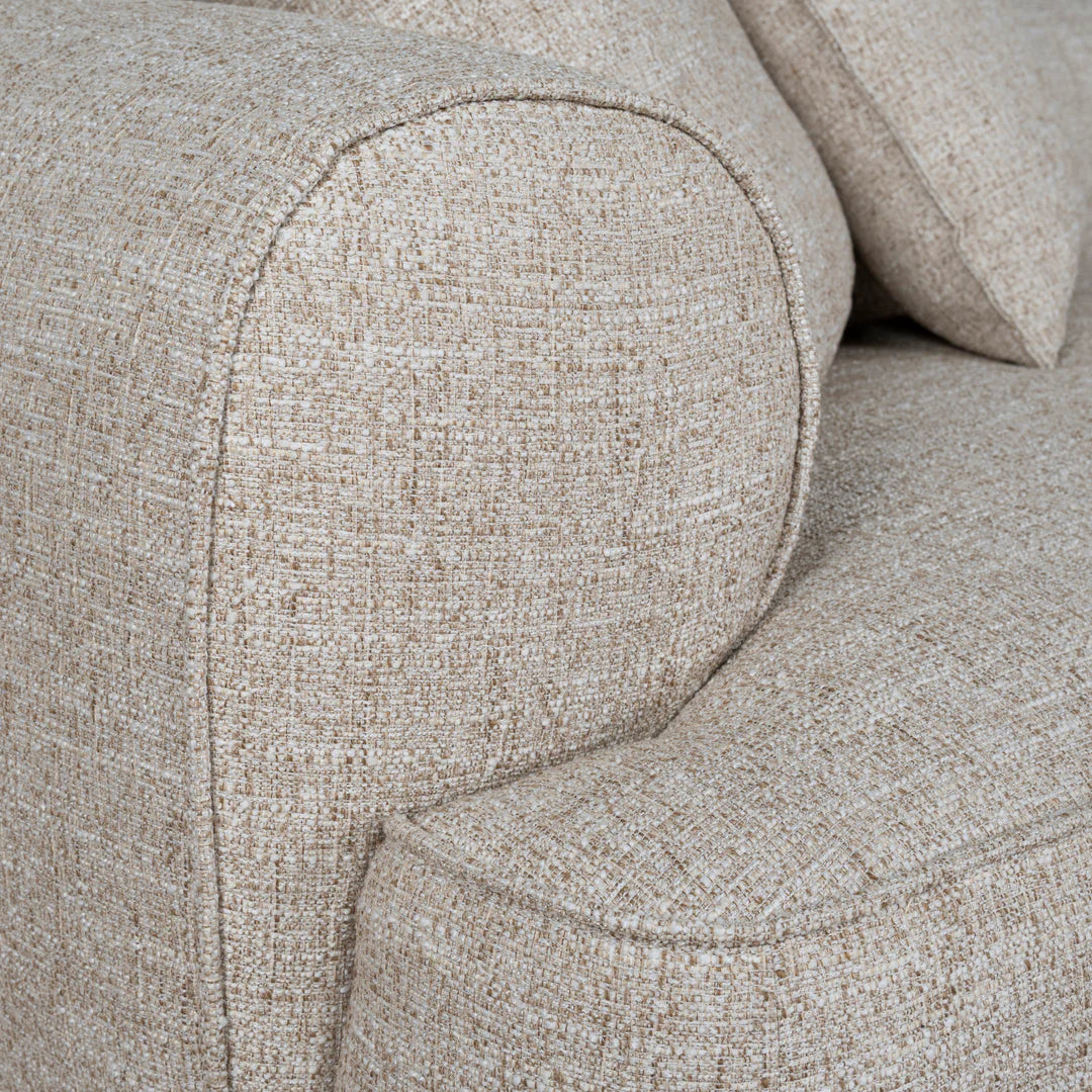 Arabella Right Chaise Sofa - Pale Beige