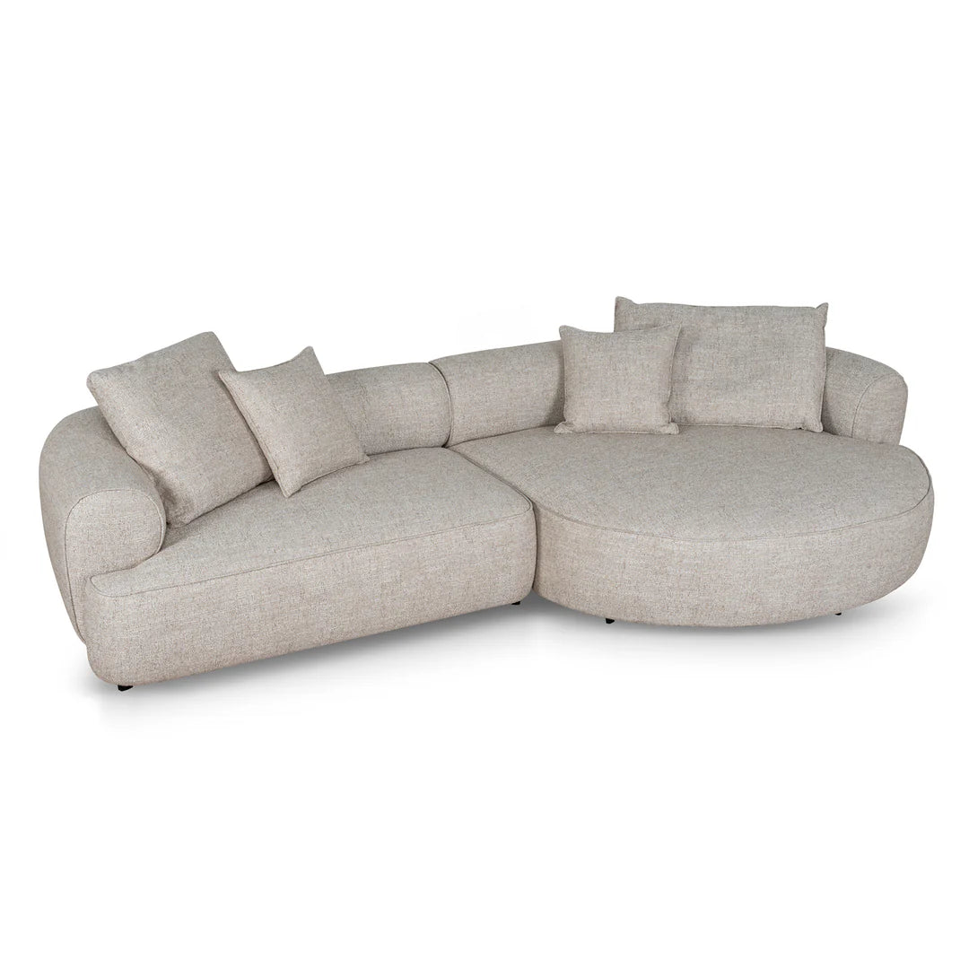 Arabella Right Chaise Sofa - Pale Beige