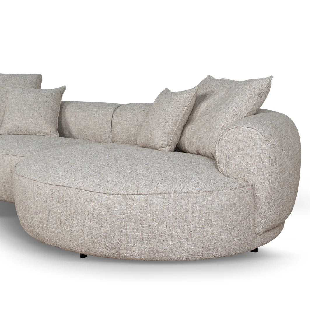 Arabella Right Chaise Sofa - Pale Beige