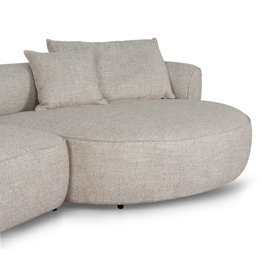 Arabella Right Chaise Sofa - Pale Beige