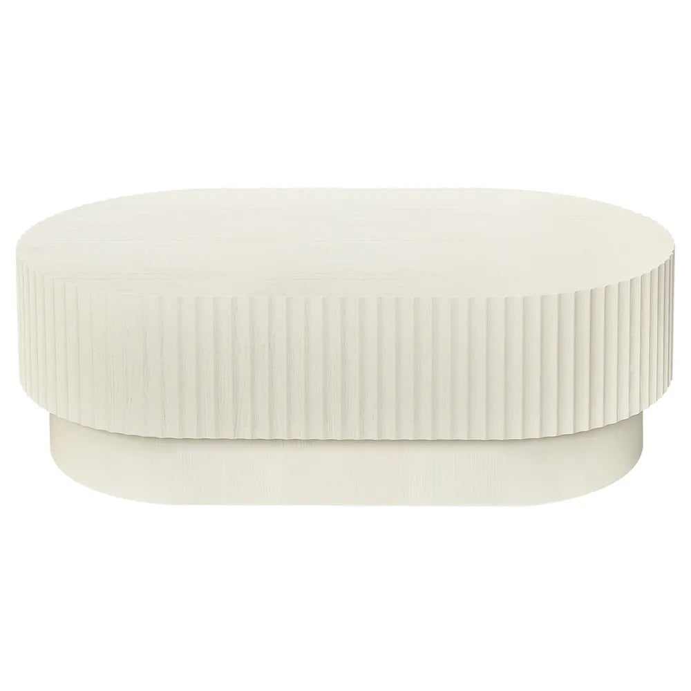 Avery Oval Coffee Table - Ivory